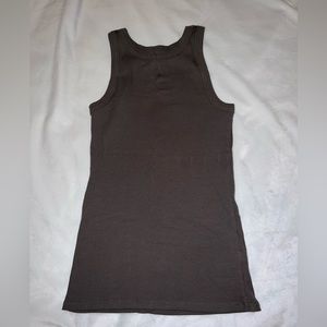 Dark Green Long Tank Top